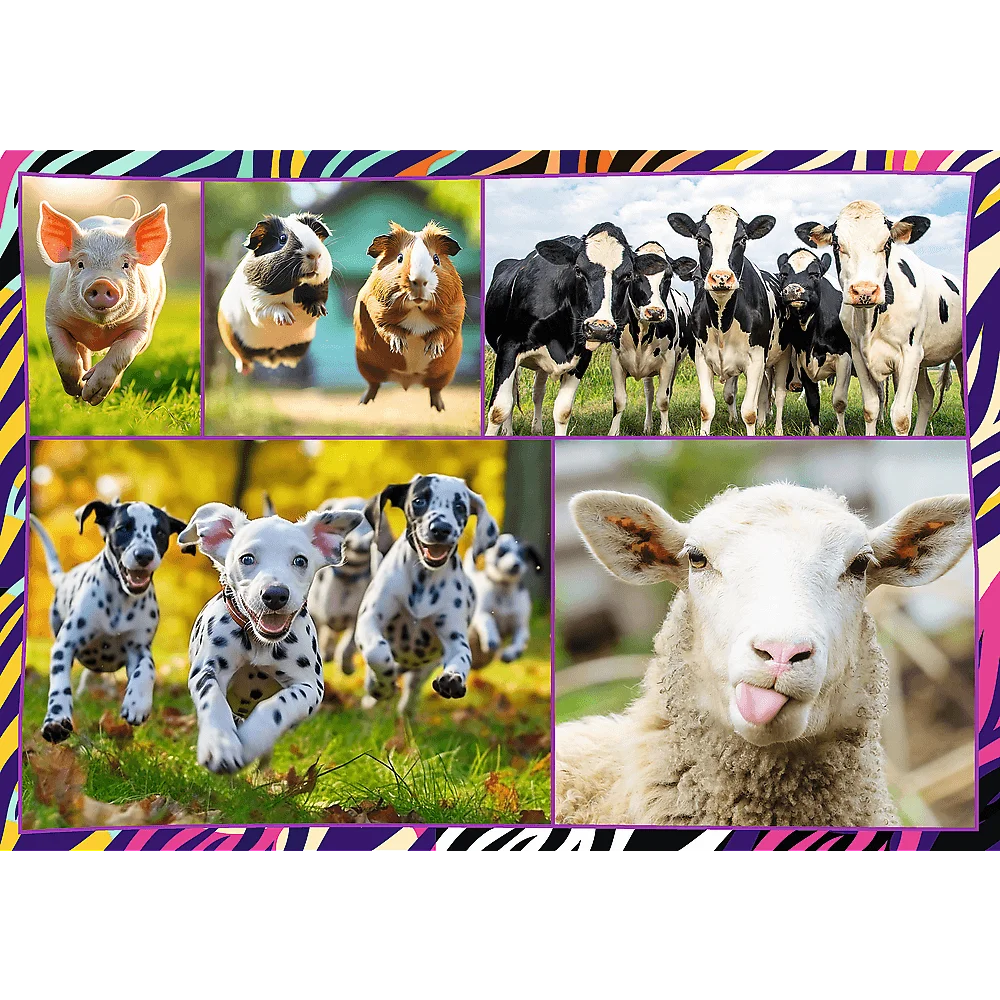 Пазли "4x250" - Веселі тварини, Trefl, 13313 2