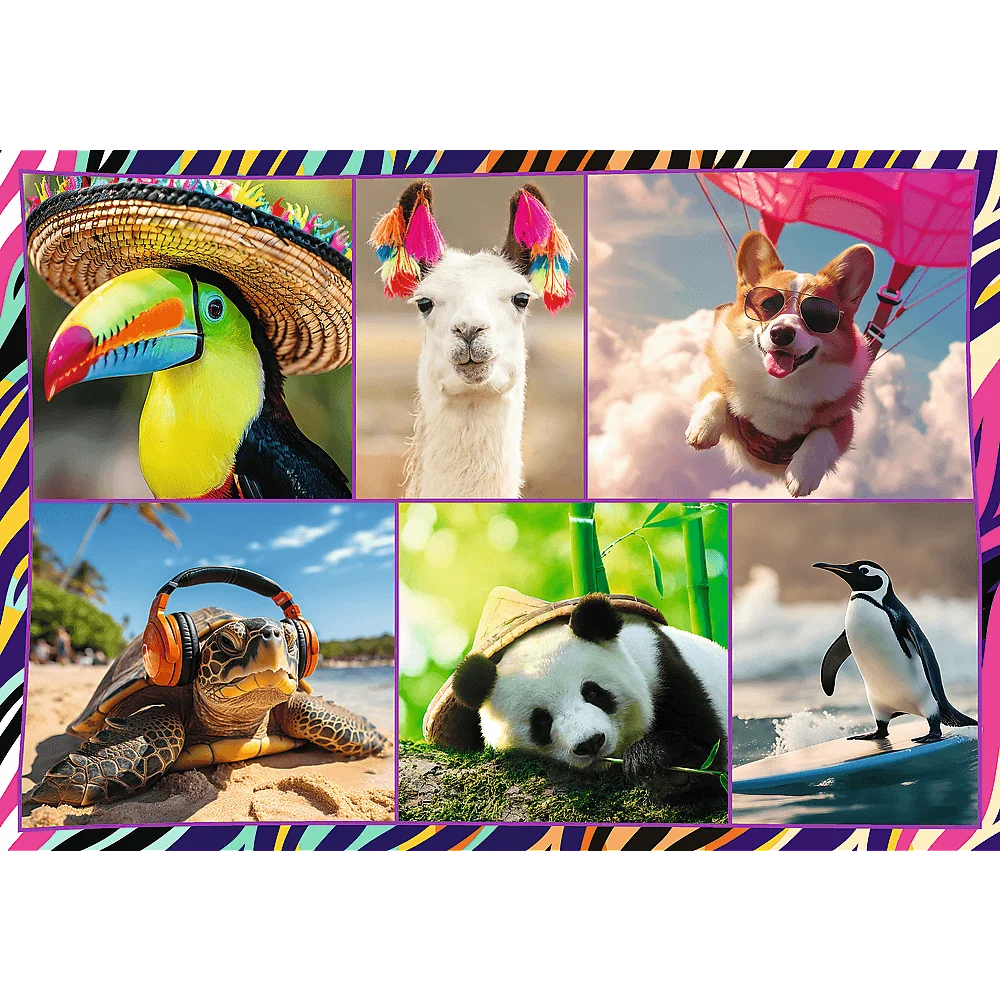 Пазли "4x250" - Веселі тварини, Trefl, 13313 4