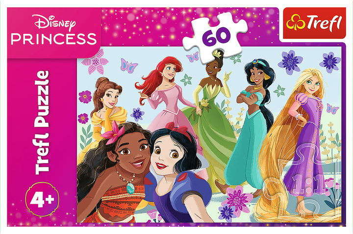Пазли "60" - Disney Princess Принцеси в дії, Trefl, 17409 1