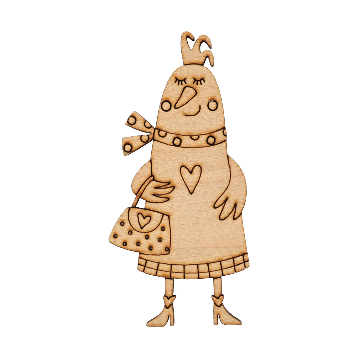 Заготівка-магніт дерев’яна "Дайте пудри і духів!-3" 40*95 мм, ZS082