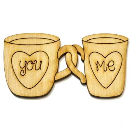 Заготівка дерев’яна Чашка з блюдцем, в асортименті, 127(1-3) 2