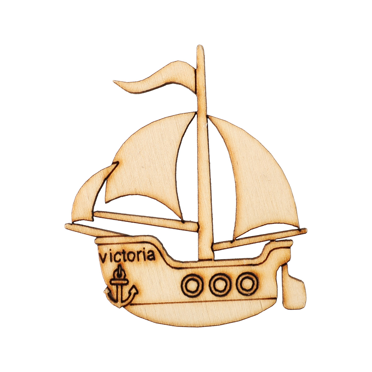 Заготівка дерев’яна "Дитячий транспорт - вітрильник", LK10-062М