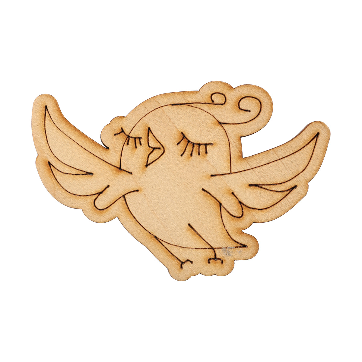 Заготівка дерев’яна День Валентина 4 мм/80*80 мм, ДСВ 048