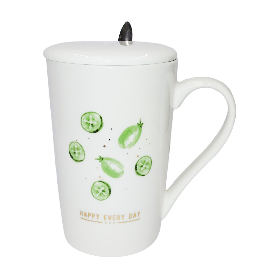 Чашка з кришкою і ложкою 350 мл, 603