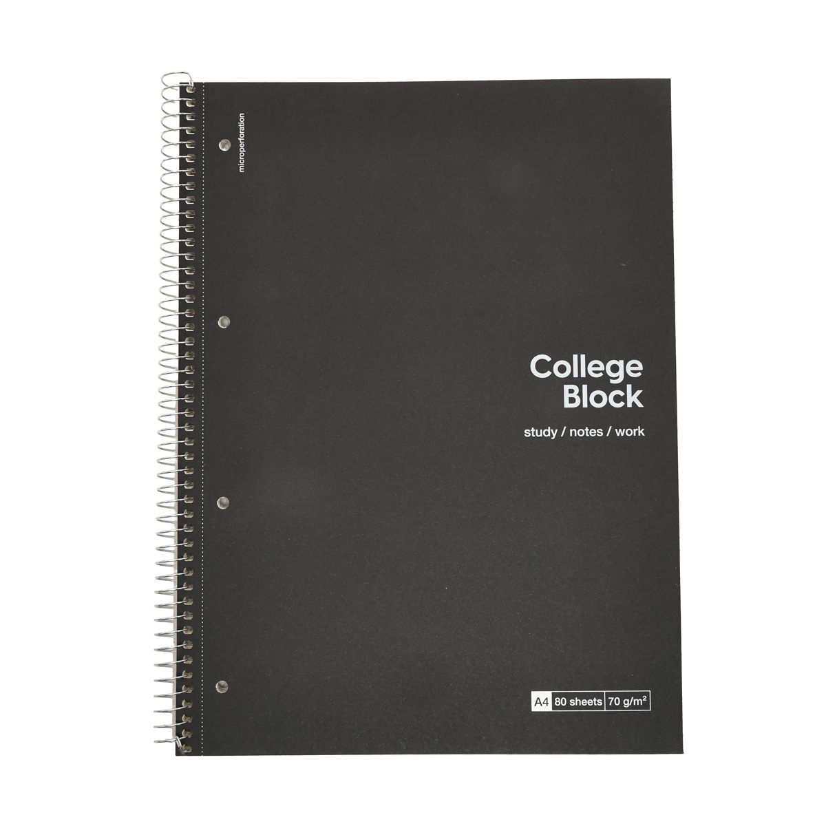 Коледж-блок А4+ 80 арк. кл., кремовий блок, 70г/м2, чорний картон (0251)