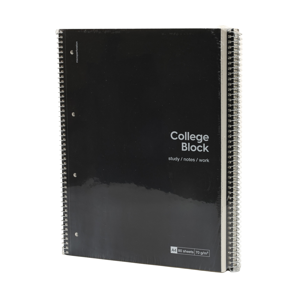 Коледж-блок А4+ 80 арк. кл., кремовий блок, 70г/м2, чорний картон (0251) 2
