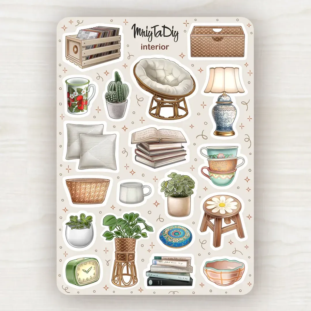 Стікер лист з наклейками MriyTaDiy, Interior