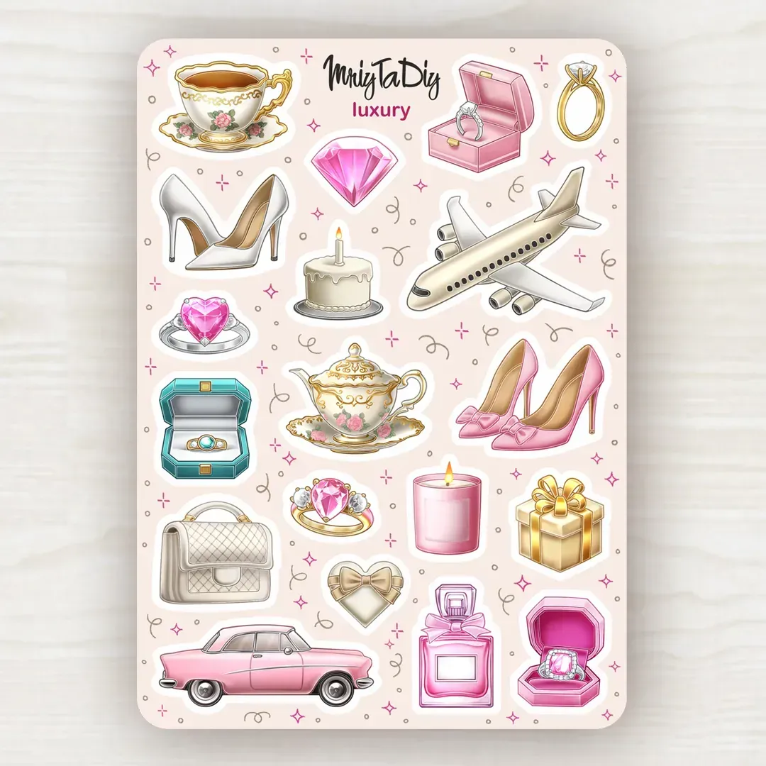 Стікер лист з наклейками MriyTaDiy, Luxury