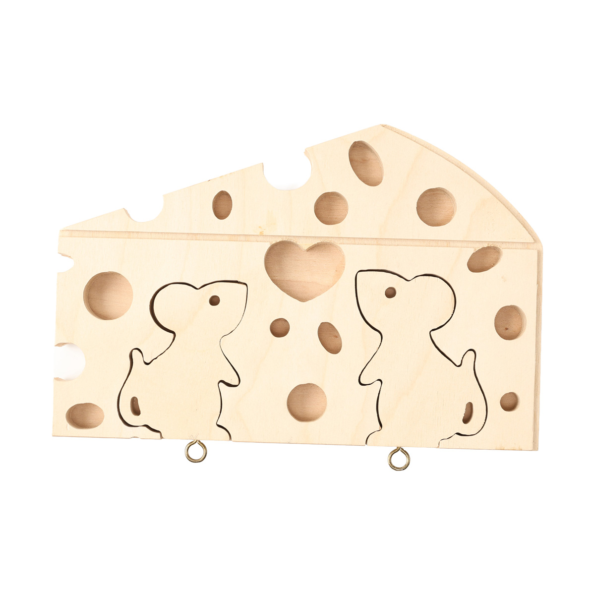 Заготівка дерев’яна Ключниця "Закохані мишенята", 2567