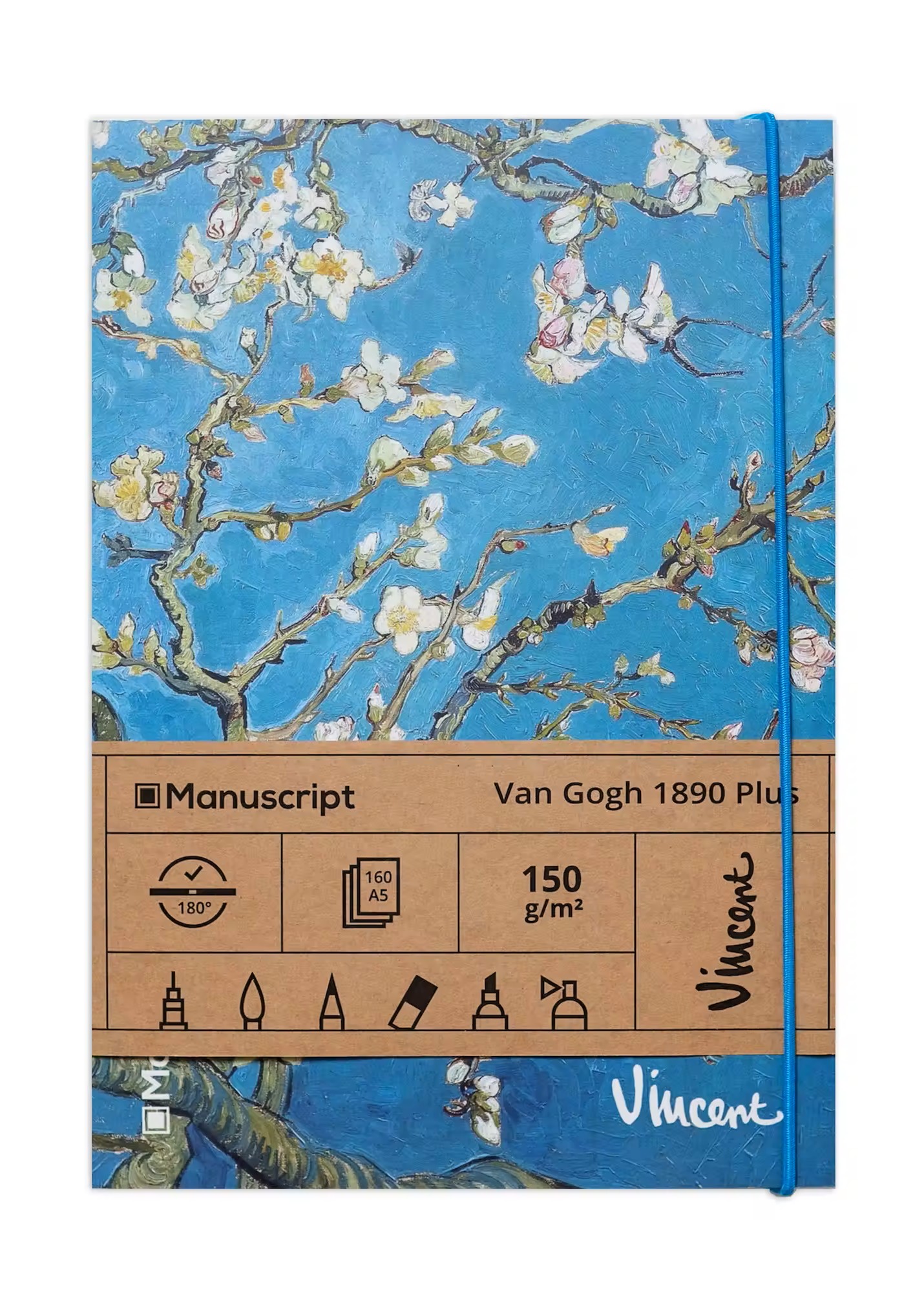 Скетчбук А5 Van Gogh 1890 Plus, 150 г/м², 160 арк. на гумці, кремовий, Manuscript 3