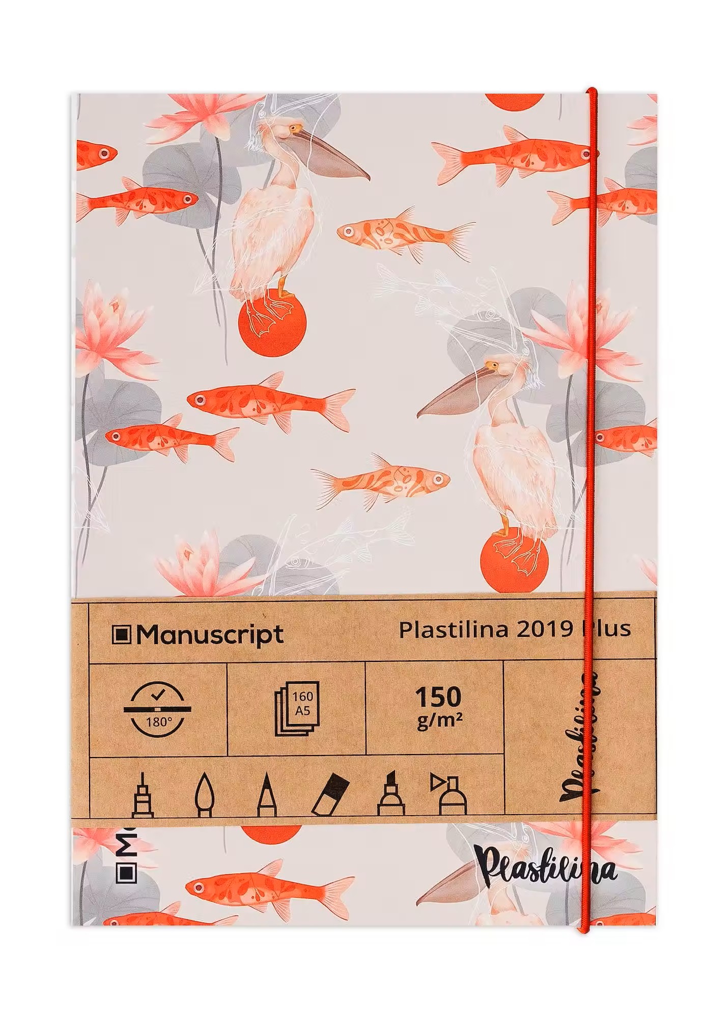 Скетчбук А5 Plastilina 2019 Plus, 150 г/м², 160 арк, кремовий, Manuscript 2