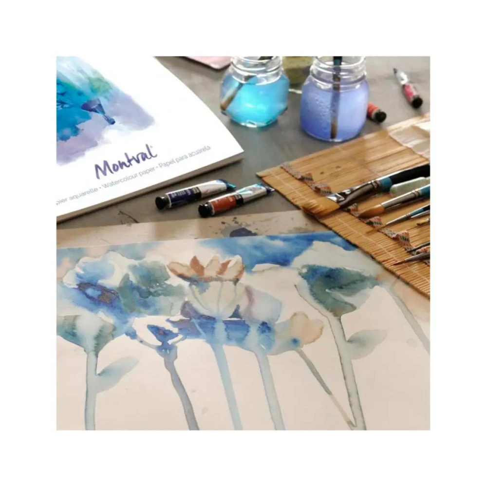 Альбом для акварелі А4 12 арк. "MONTVAL" 300 г, натуральний білий, середнє зерно, Canson 2