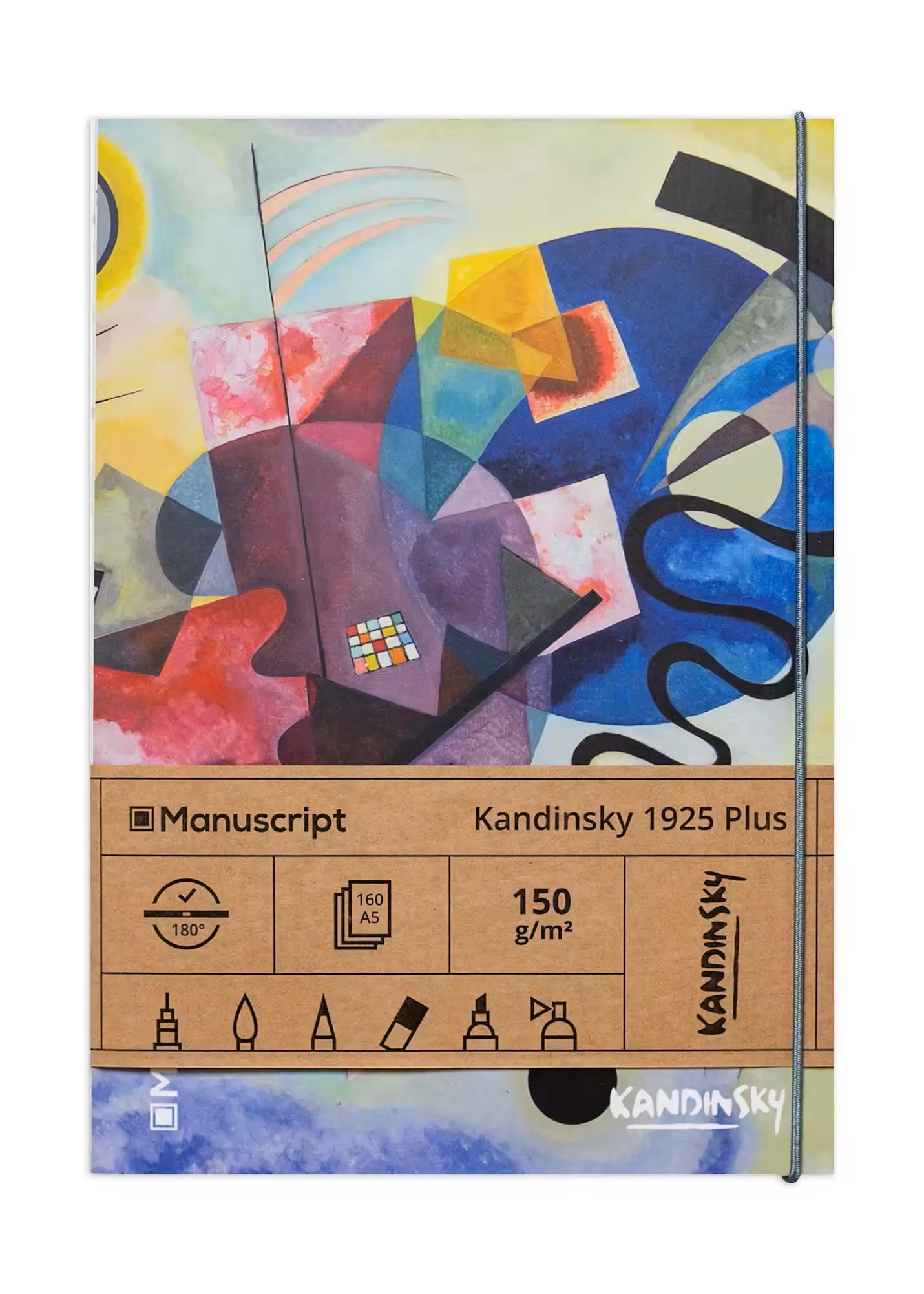 Скетчбук А5 Kandinsky 1925 Plus, 150 г/м², 160 арк. на гумці, кремовий, Manuscript 2