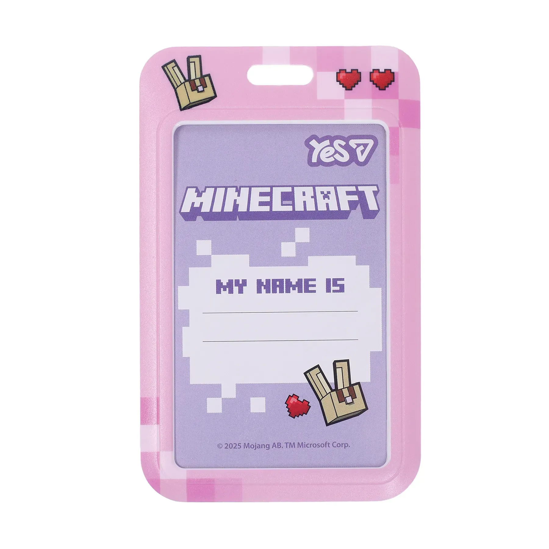 Бейдж YES без стрічки, вертикальний "Minecraft. Spring" слайдер, 940411