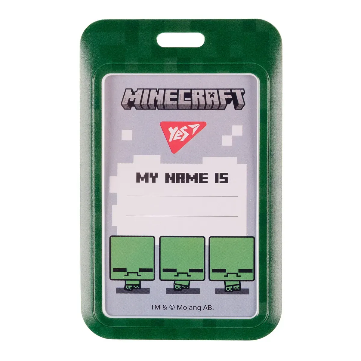 Бейдж YES без стрічки, вертикальний "Minecraft" слайдер, 940322