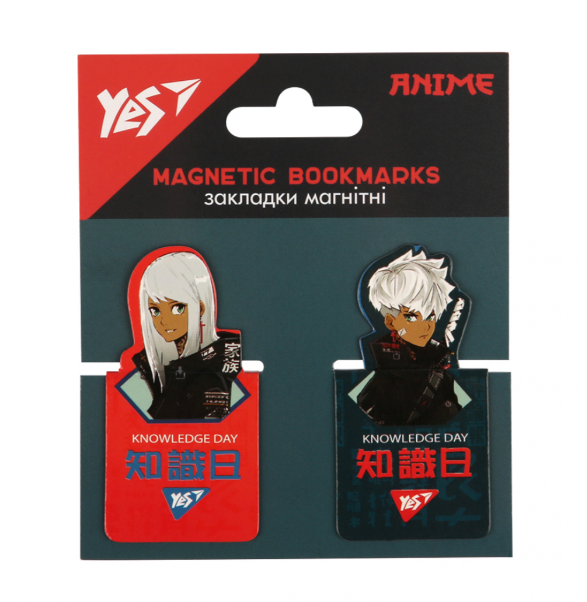 Закладки магнітні YES "Anime" висікання, 2 шт., 708400