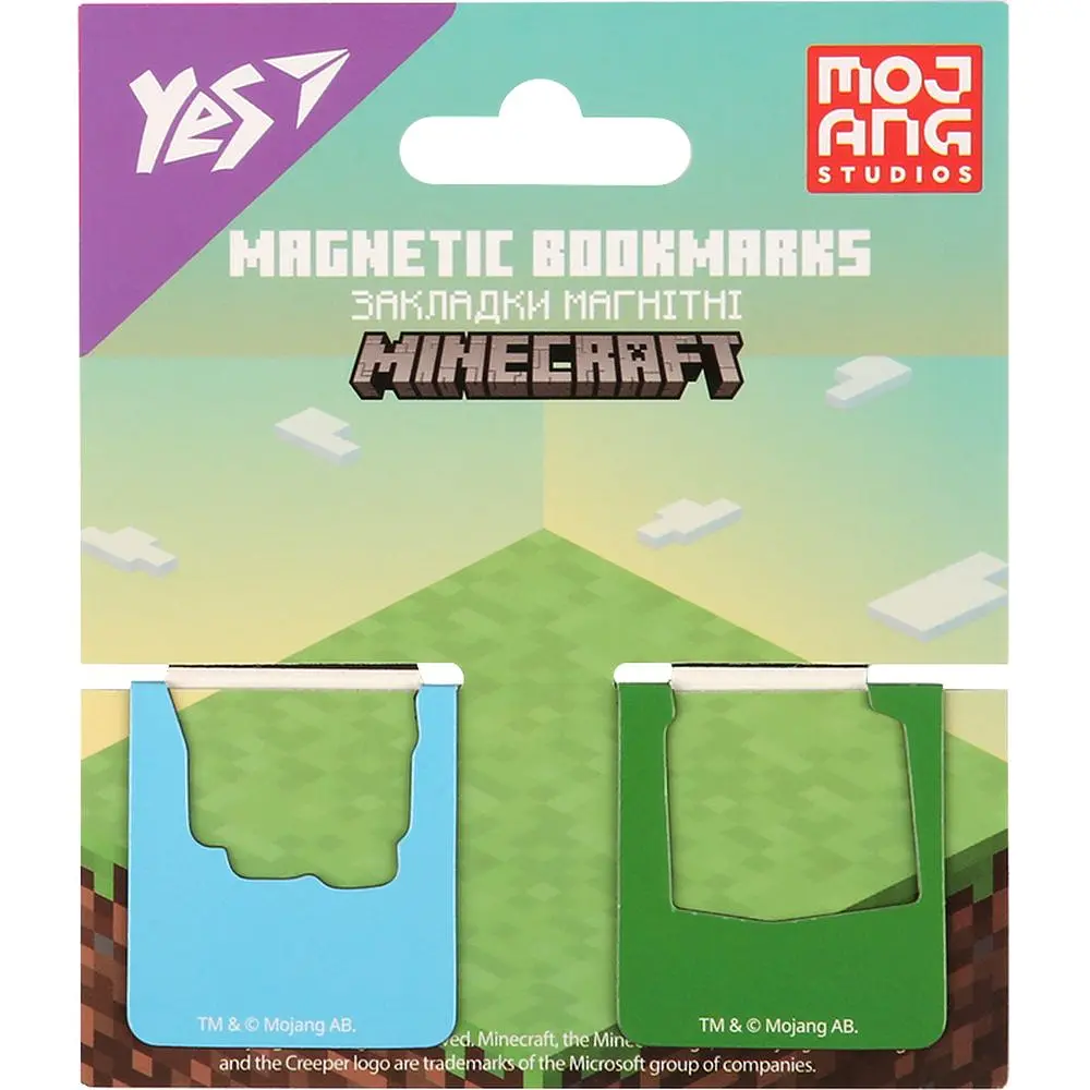 Закладки магнітні YES "Minecraft. Spring" висікання, 2 шт., 708445 1