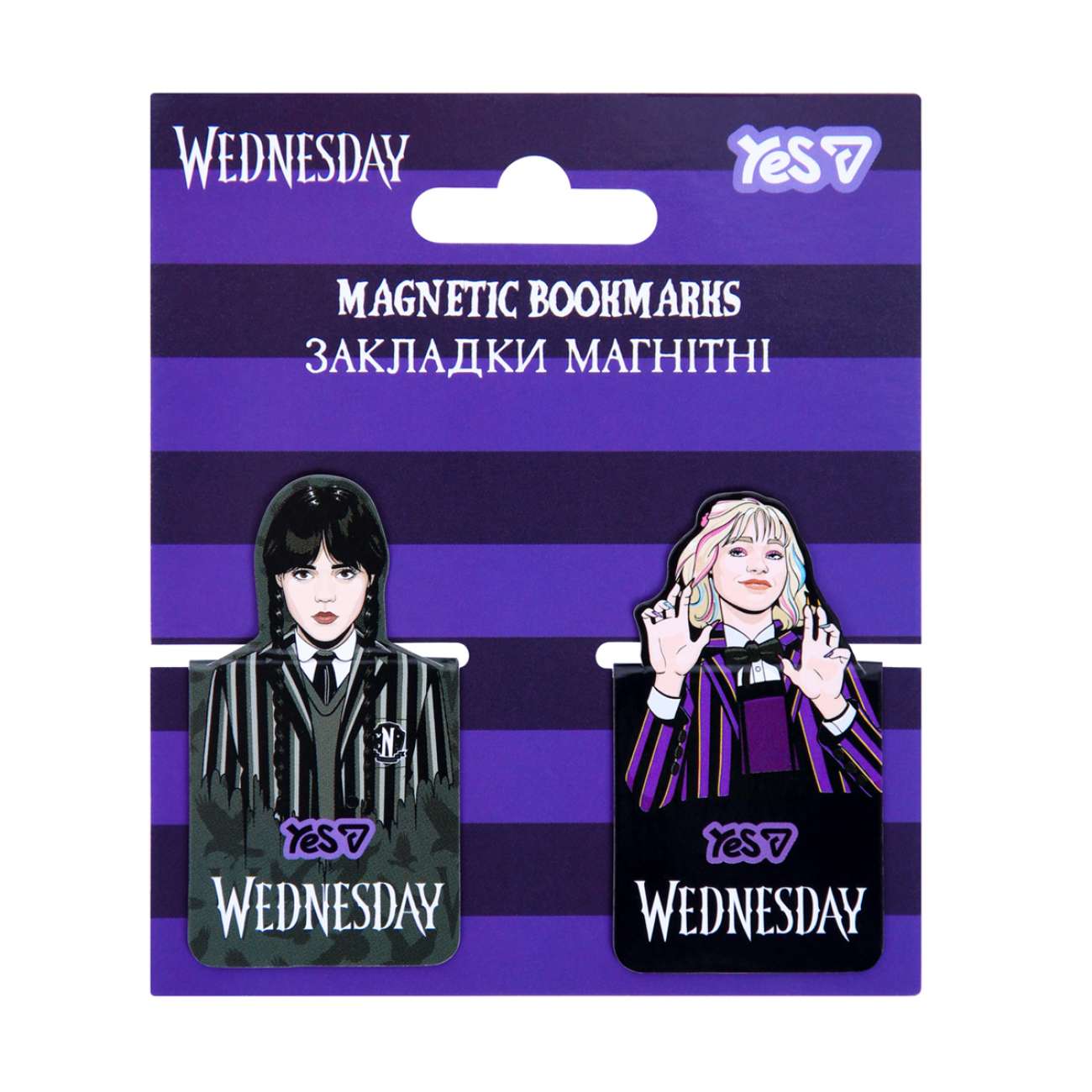 Закладки магнітні Yes "Wednesday" висікання, 2 шт., 708818