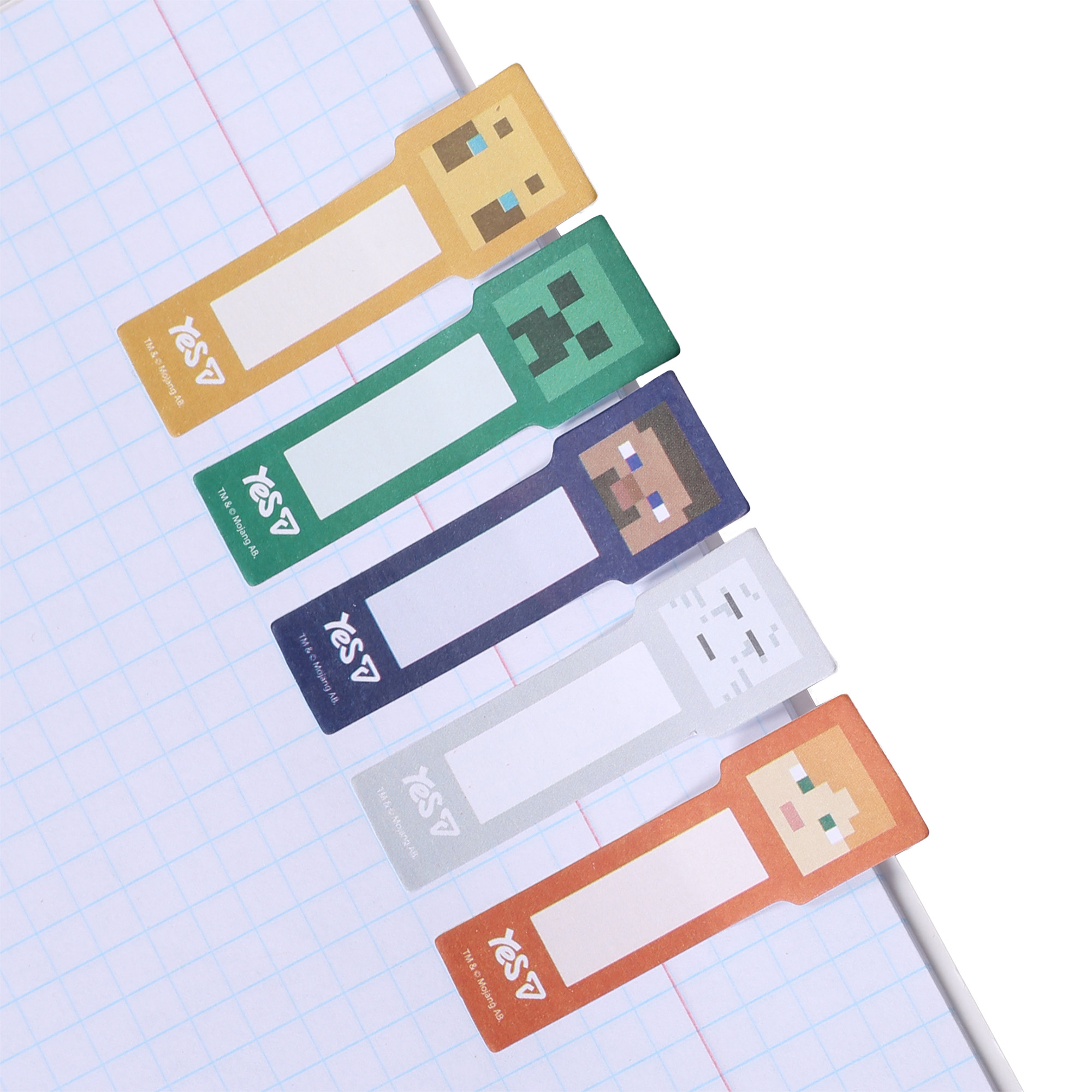 Індекси паперові Yes "Minecraft" 55*15 мм, 100 шт (5*20), 170455 1