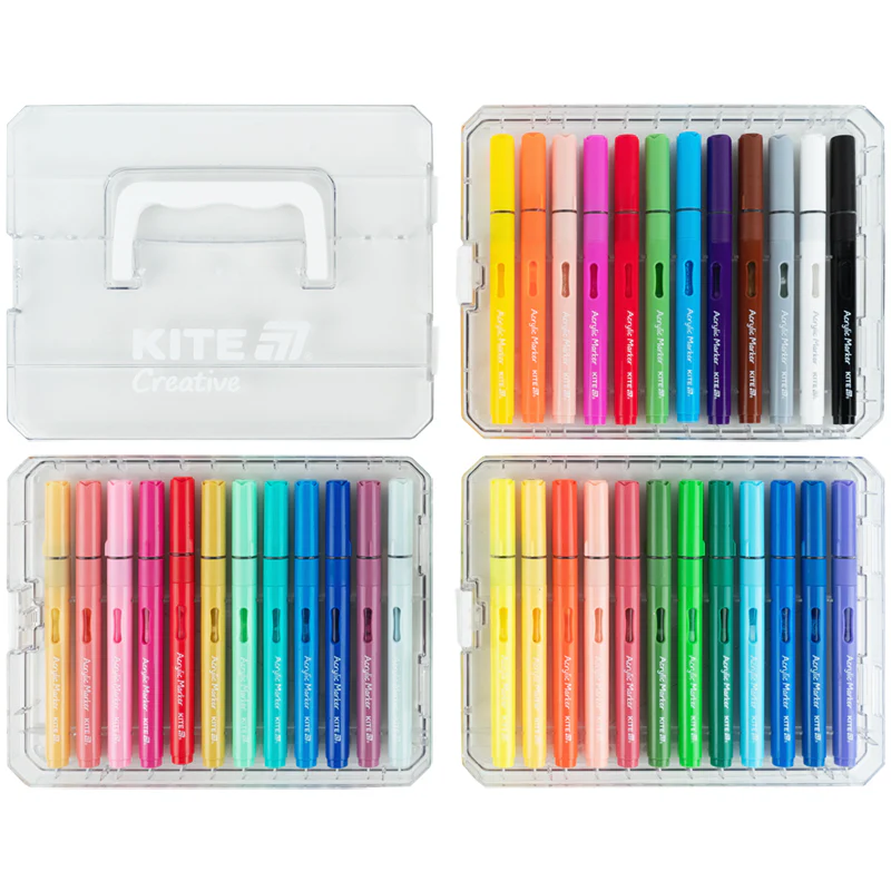 Маркери акрилові з рідкими чорнилами, 36шт Kite Creative, K-1163 5