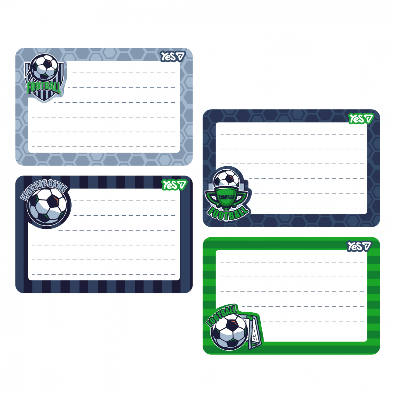 Наклейки на тетради Yes "Football" 8 шт/уп, 955541