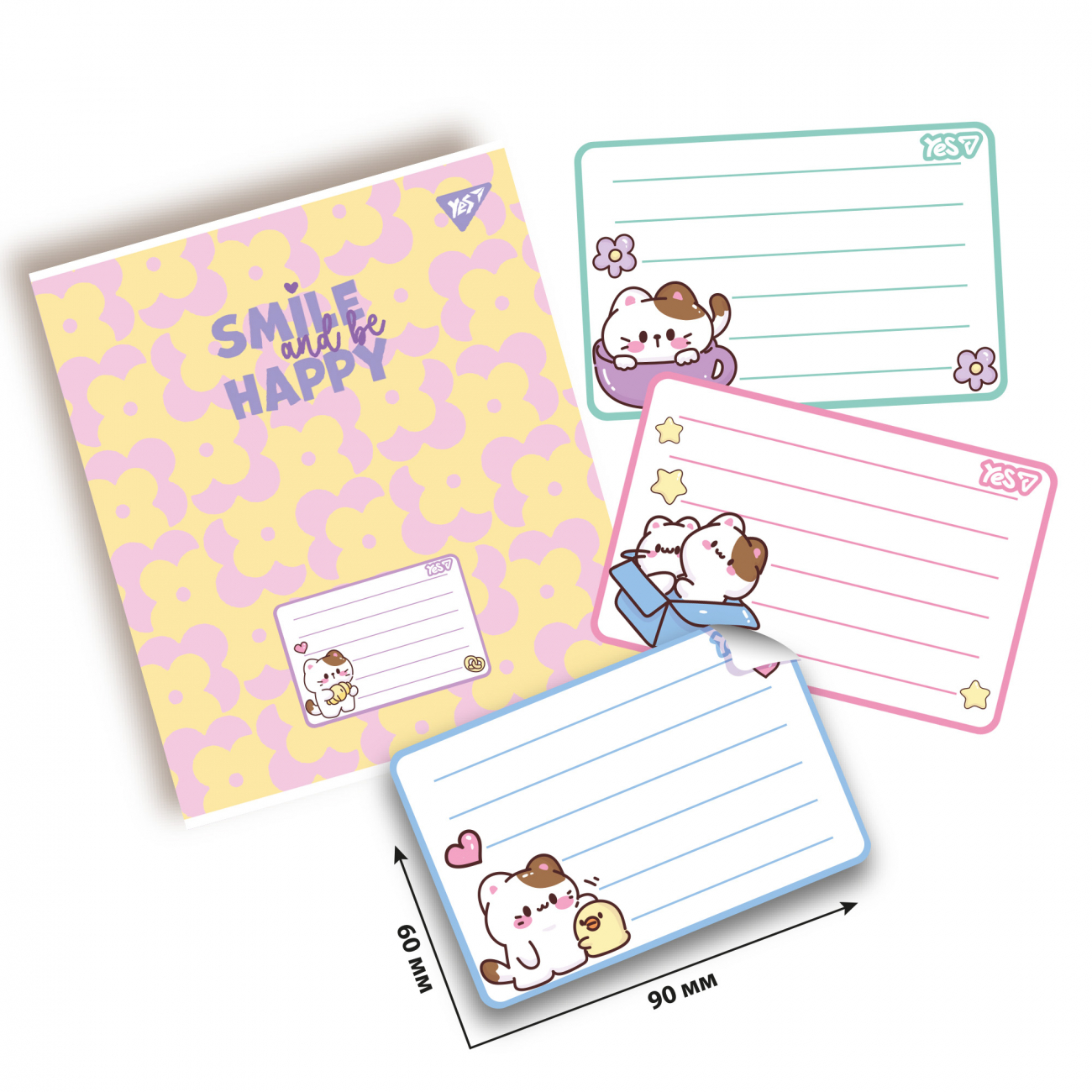 Наклейки на тетради Yes "Котята" 8 шт/уп, 955534 1