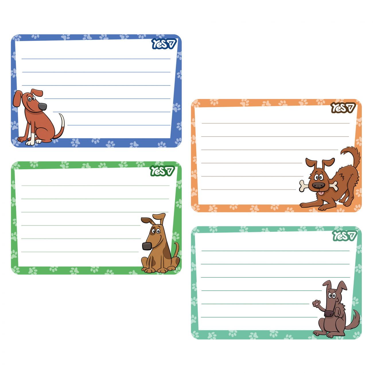 Наклейки на тетради Yes "Собачки" 8 шт/уп, 955542