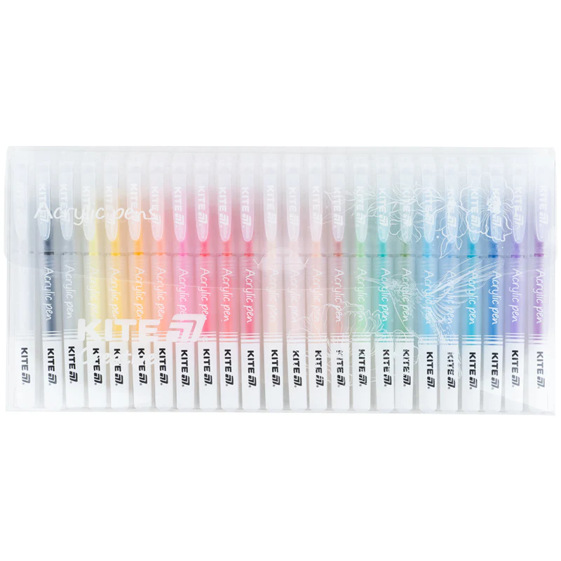 Ручки акрилові, набір 24шт Kite Creative, K-1296 1
