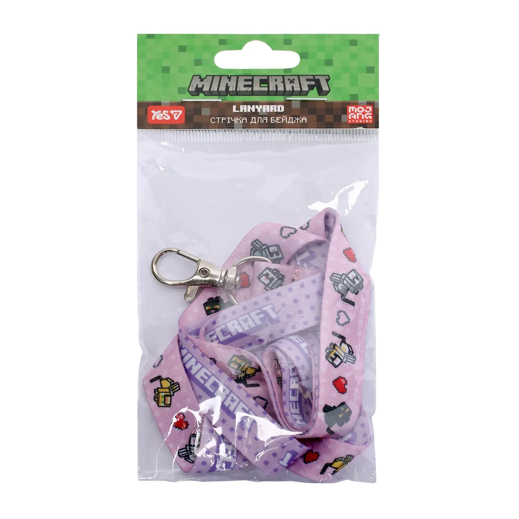 Стрічка для бейджа із карабіном "Minecraft. Spring", 940402 YES 2