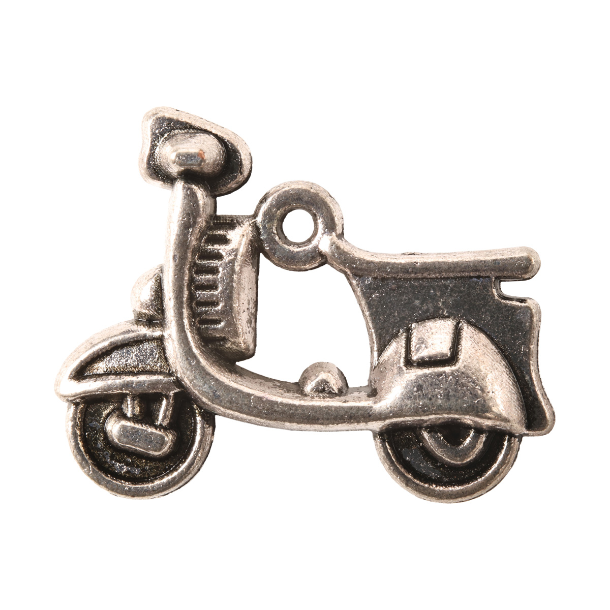 Набір металевих підвісок Мопед срібло 17*18 мм, 10 шт