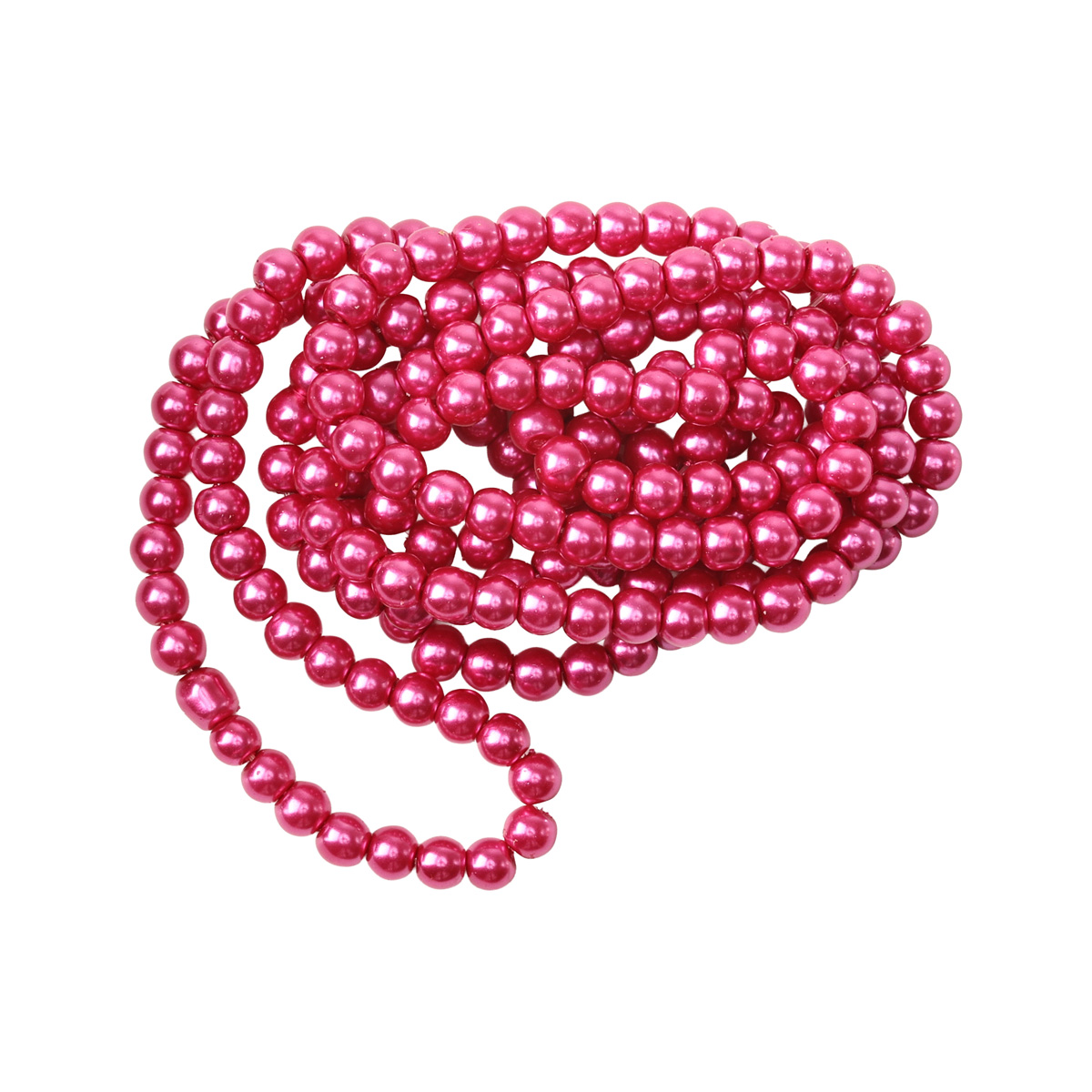 Намистини cкляні перлинні A050-A01-Ball-B1, 4 мм, D069-малиновий