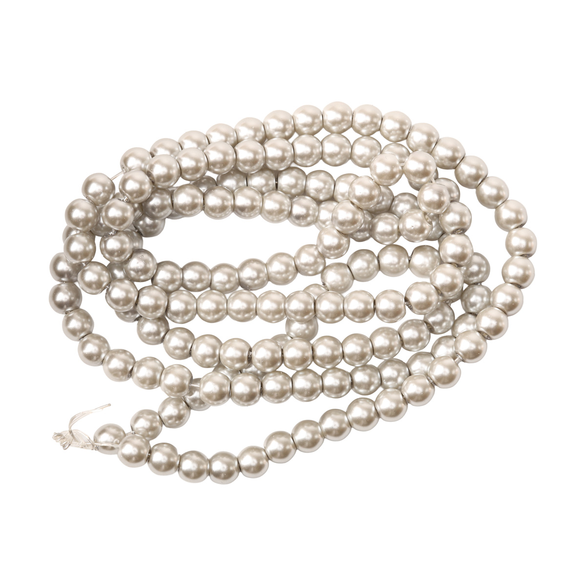 Намистини cкляні перлинні A050-A01-Ball-B1, 6 мм, D050-світло-сірий