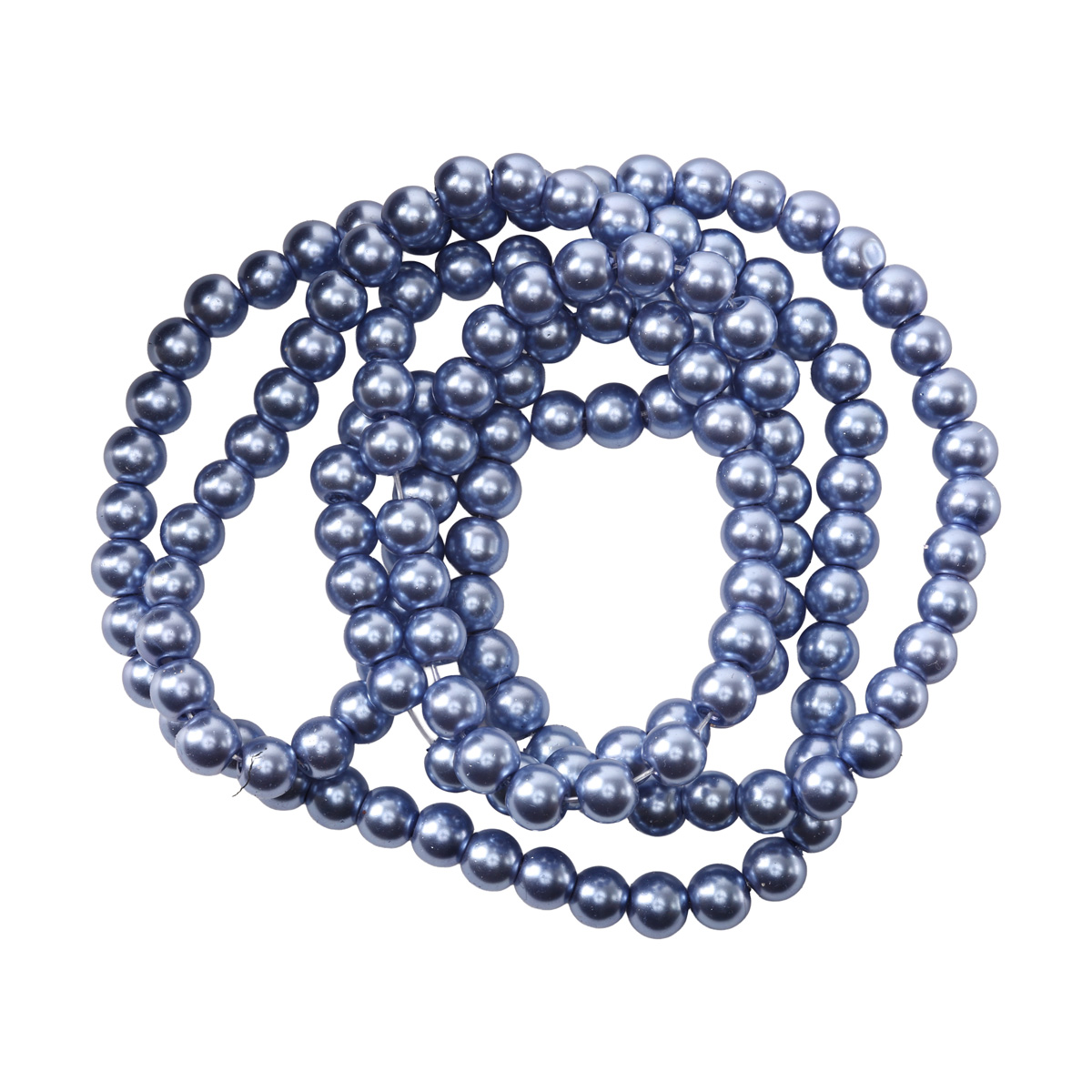 Намистини cкляні перлинні A050-A01-Ball-B1, 6 мм, D146-синьо-фіолетовий