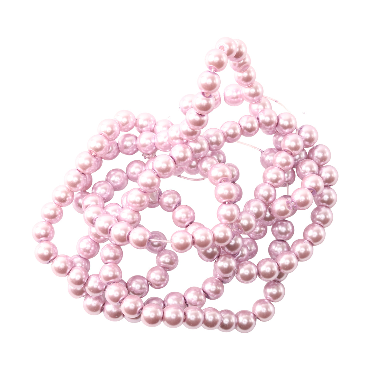 Намистини cкляні перлинні A050-A01-Ball-B1, 6 мм, D151-ліловий