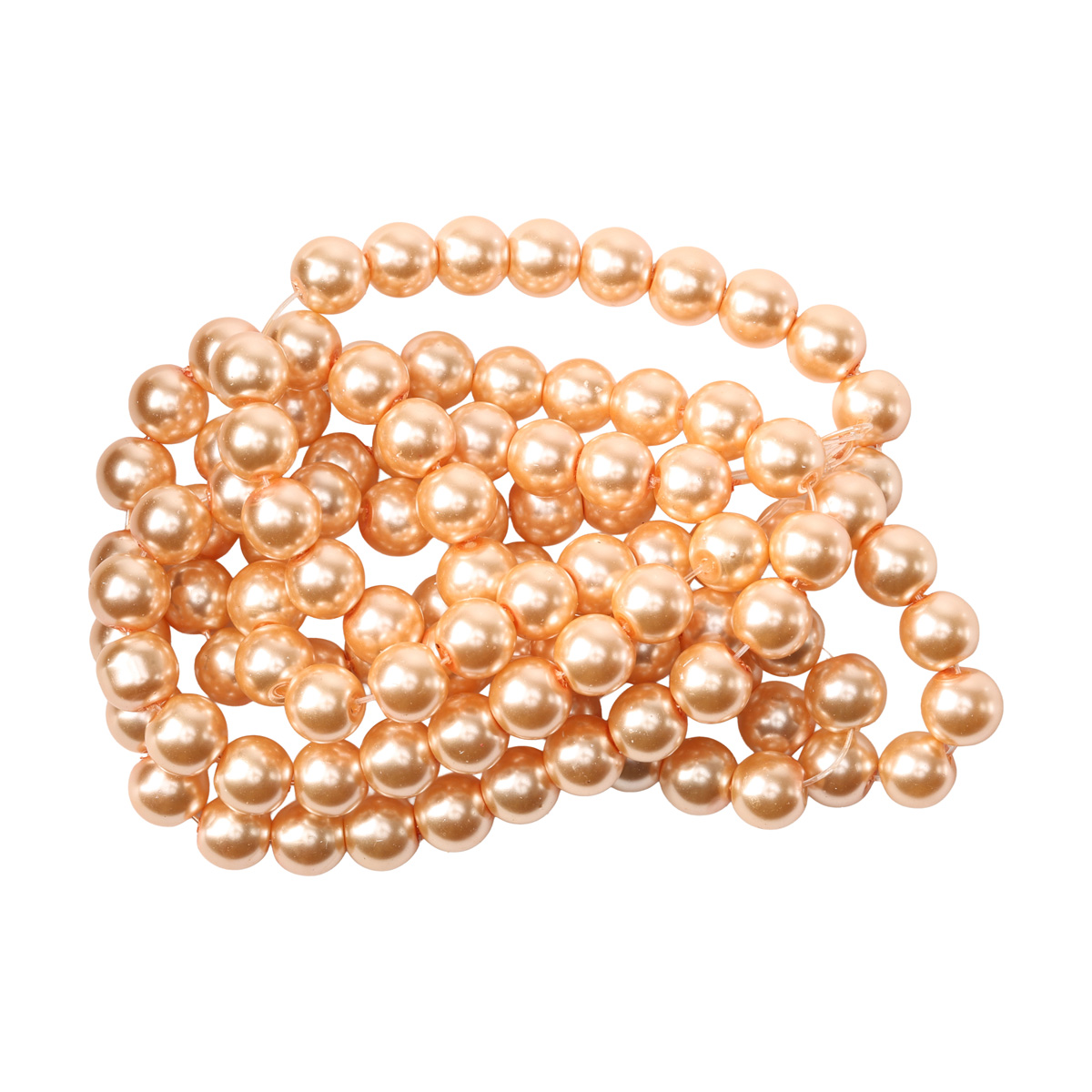 Намистини cкляні перлинні A050-A01-Ball-B1, 8 мм, D010-крем-брюле