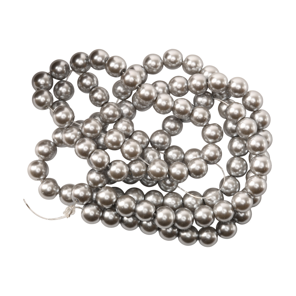 Намистини cкляні перлинні A050-A01-Ball-B1, 8 мм, D051-сірий