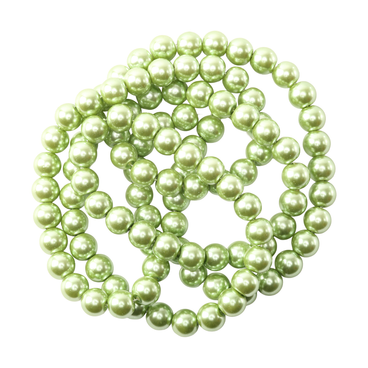 Намистини cкляні перлинні A050-A01-Ball-B1, 8 мм, D110-фісташковий