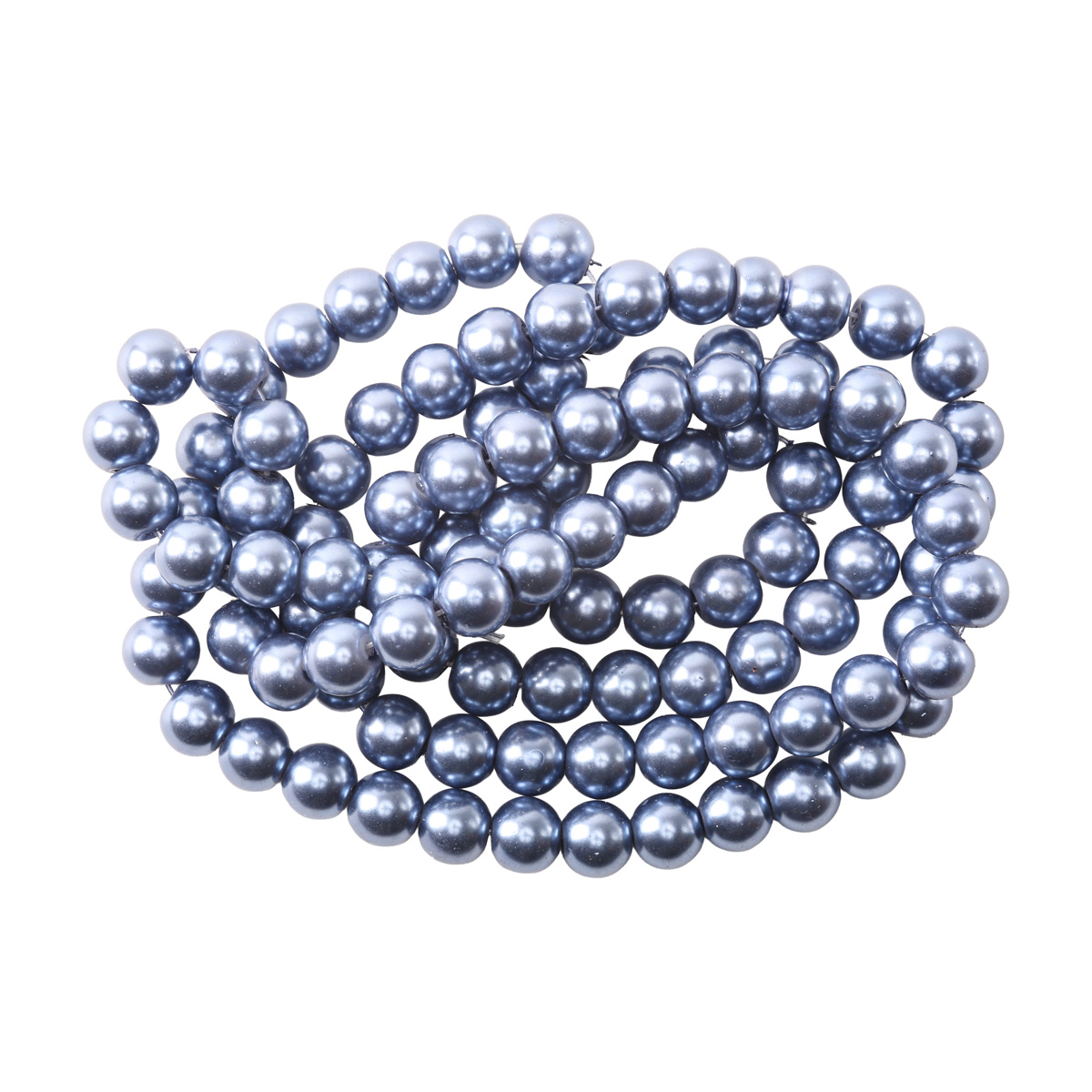 Намистини cкляні перлинні A050-A01-Ball-B1, 8 мм, D146-синьо-фіолетовий