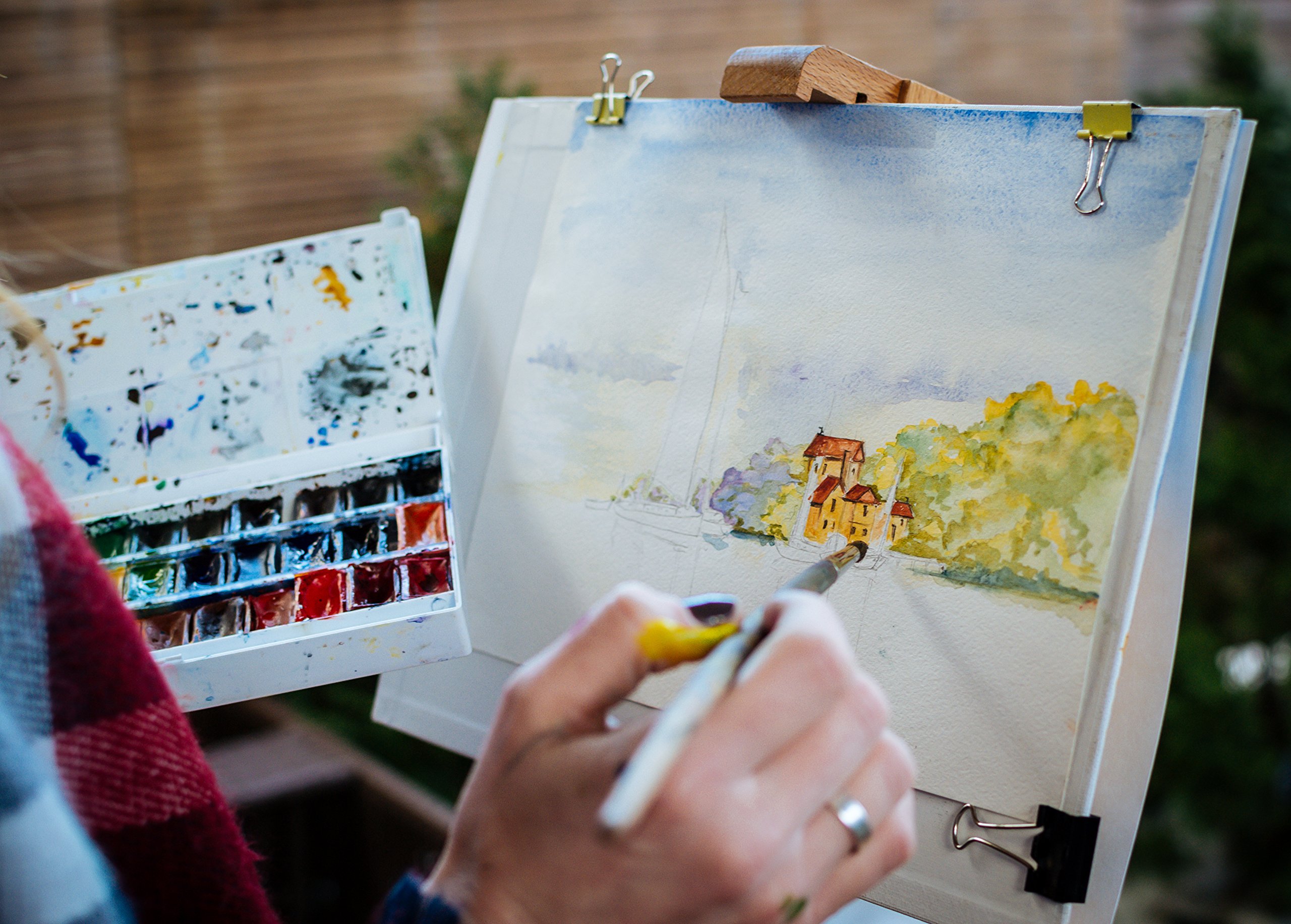 Склейка для акварели 36*48 см Etival Watercolors с 4-х сторон, 10 л. (200 г/м2), классическое зерно, 96381C Clairefontaine 2