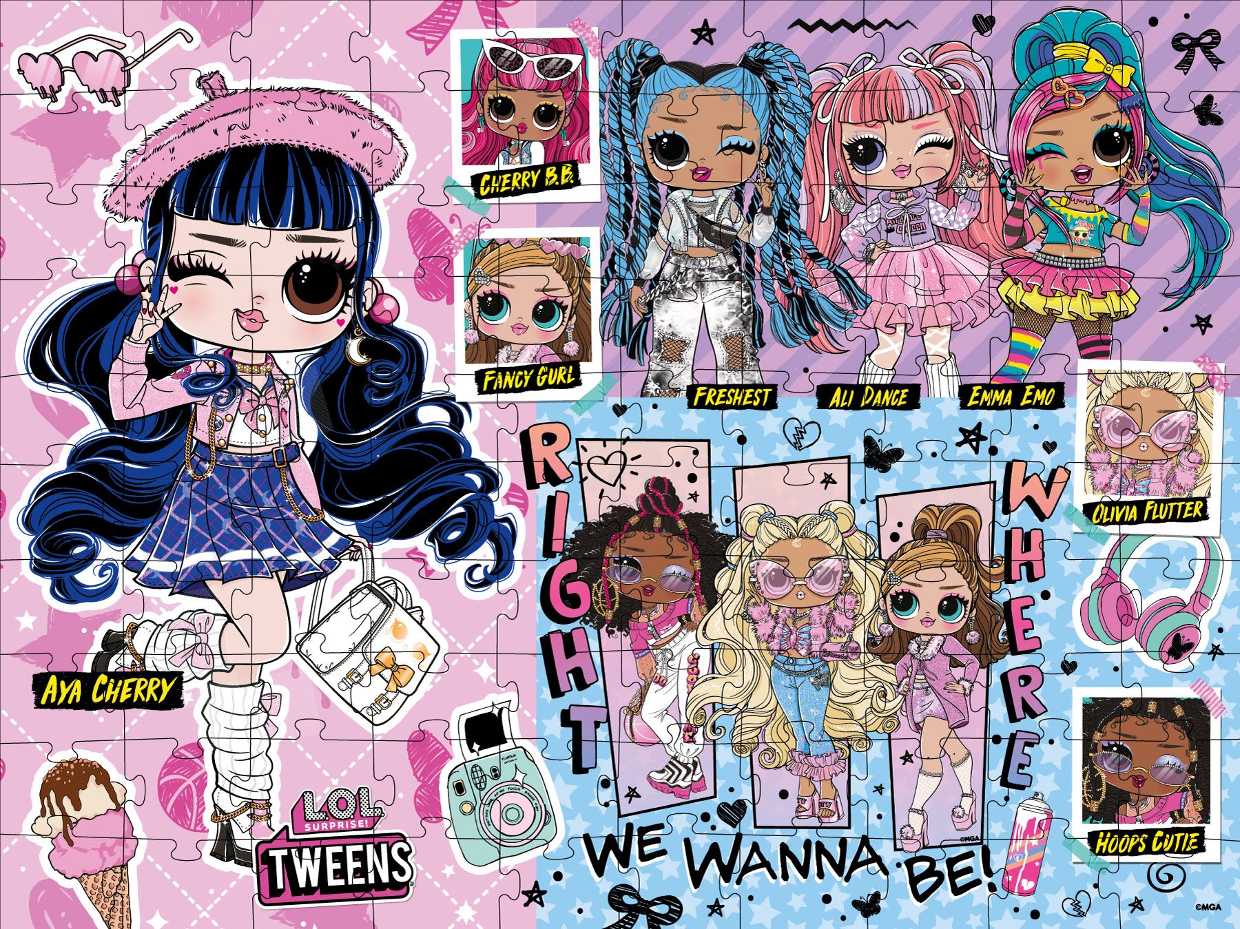 Набір пазлів "L.O.L. Surprise! Tweens Collection", 100 елементів, LP100-004 ТМ "Ідейка"