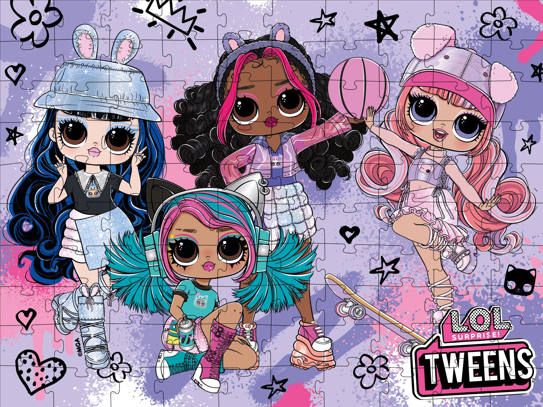 Набір пазлів "L.O.L. Surprise! Tweens Skate Dance", 100 елементів, LP100-003 ТМ "Ідейка"