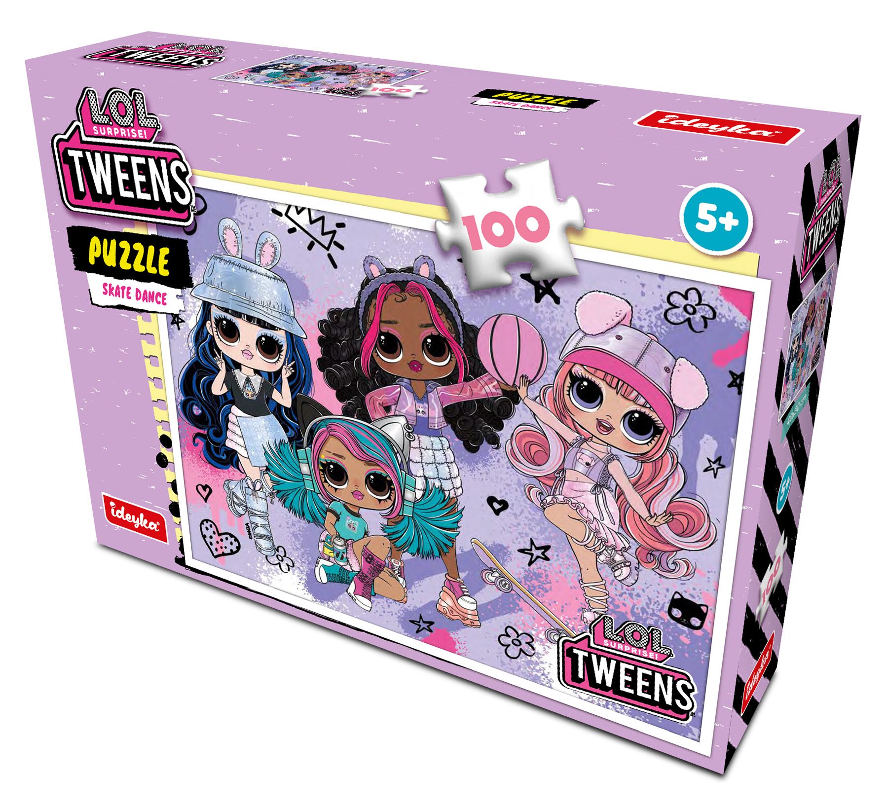 Набір пазлів "L.O.L. Surprise! Tweens Skate Dance", 100 елементів, LP100-003 ТМ "Ідейка" 1