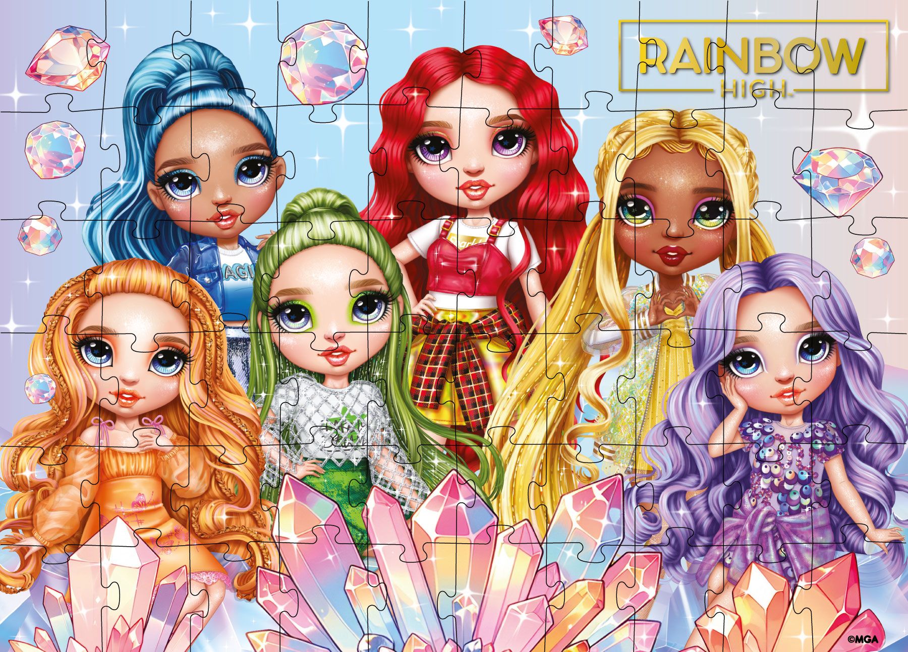 Набір пазлів "Rainbow High Creative Crystals", 60 елементів, LP60-002 ТМ "Ідейка"