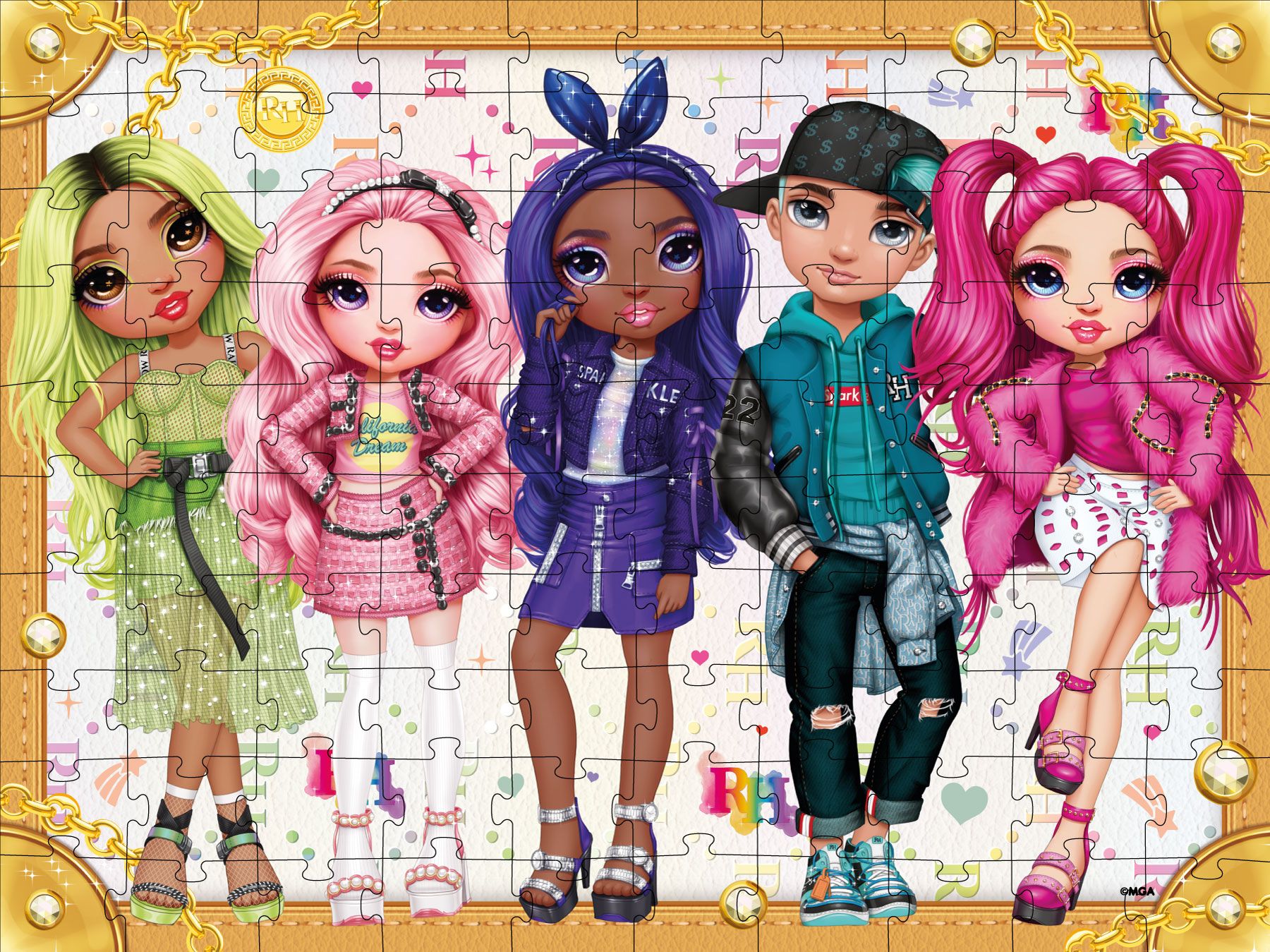 Набір пазлів "Rainbow High Shine", 100 елементів, LP100-001 ТМ "Ідейка"