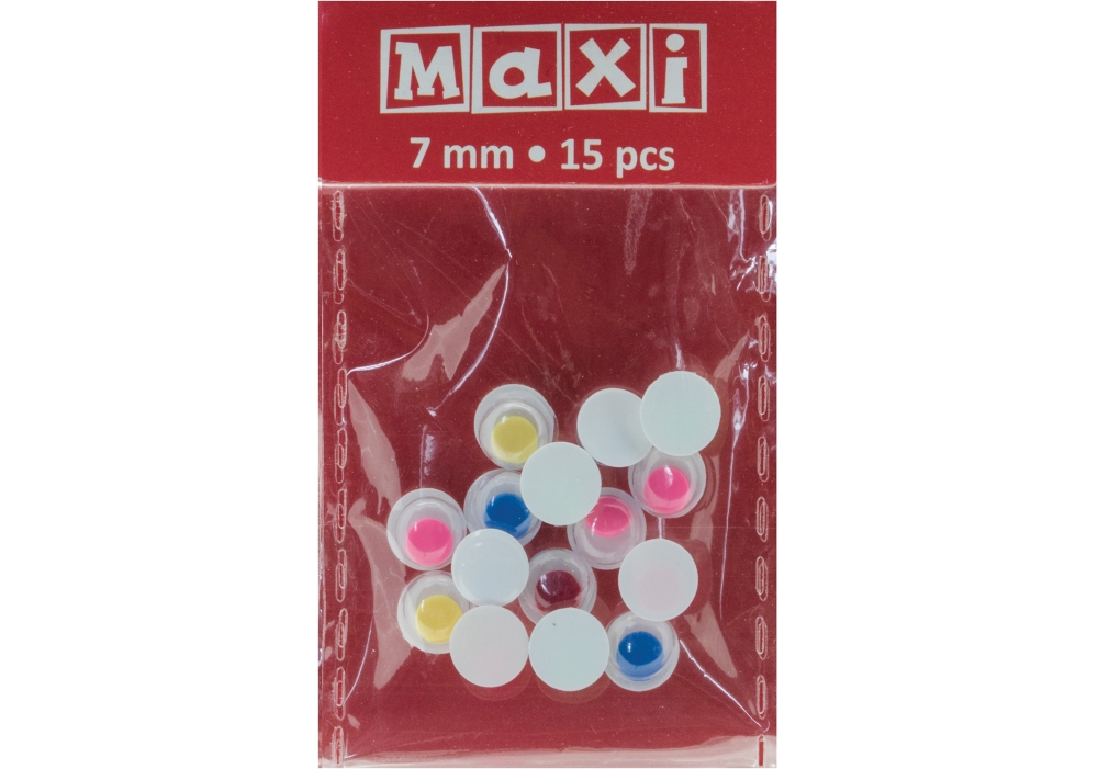 Самоклеючі пластикові очі, ПВХ, кольорові, MX61604-02 1