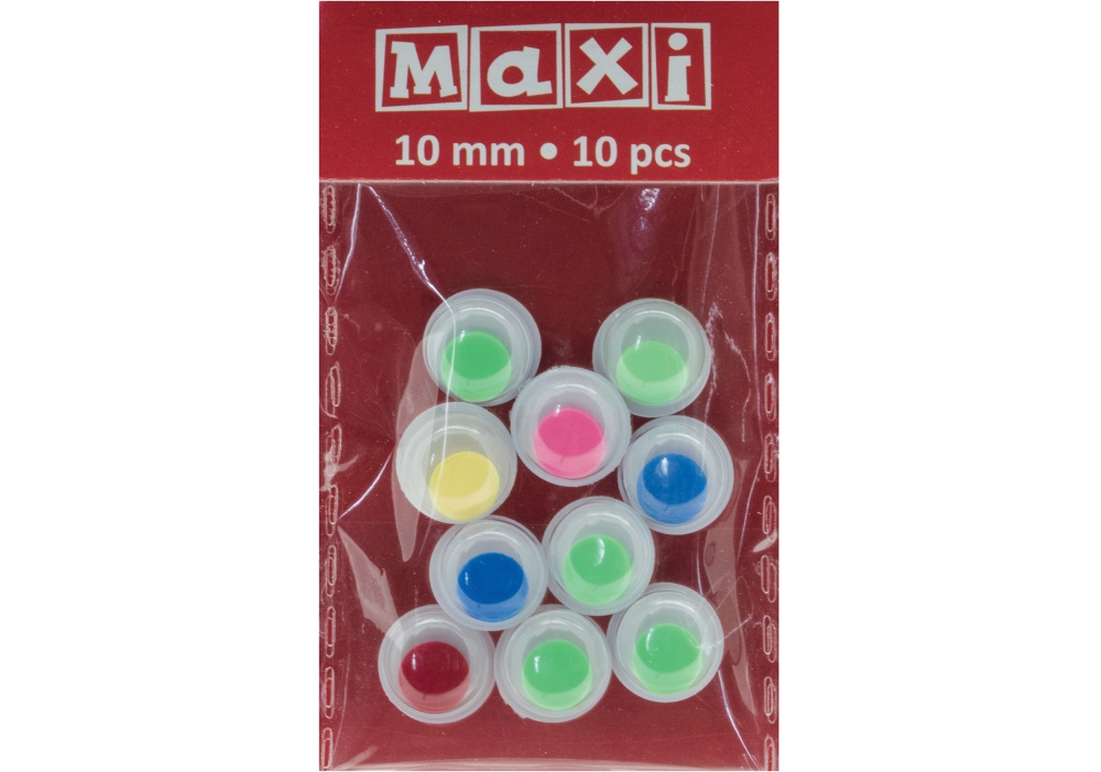 Самоклеючі пластикові очі, ПВХ, кольорові, MX61604-02 2