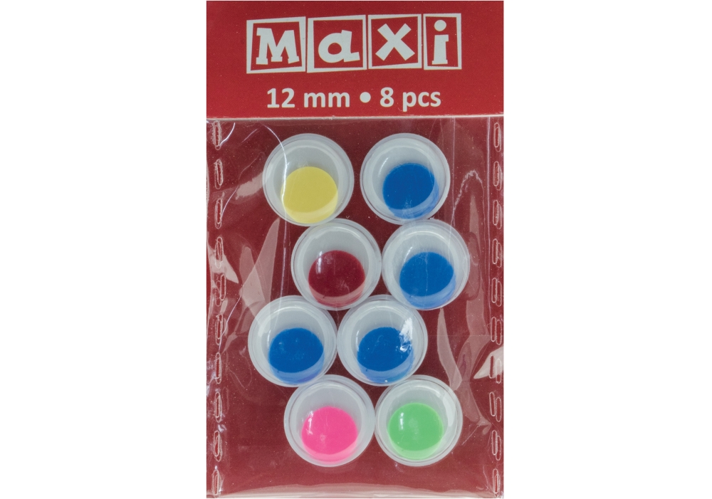 Самоклеючі пластикові очі, ПВХ, кольорові, MX61604-02 3