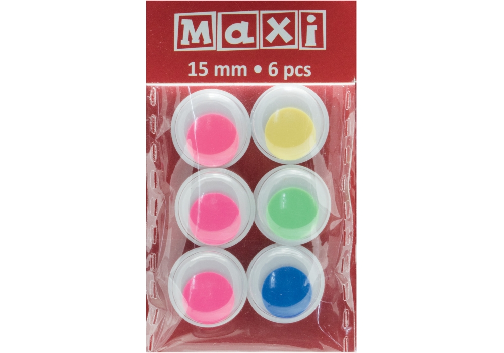 Самоклеючі пластикові очі, ПВХ, кольорові, MX61604-02 4