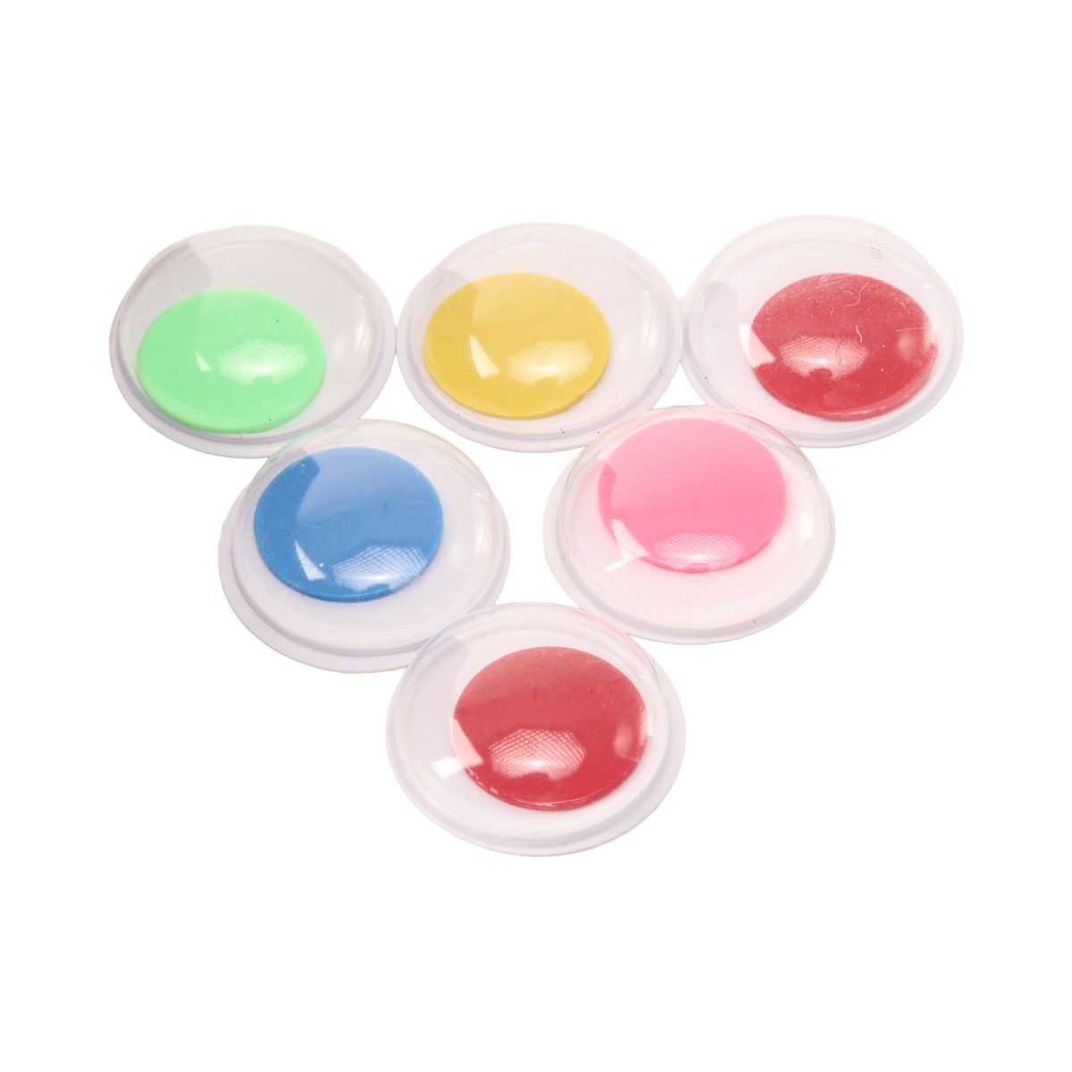 Самоклеючі пластикові очі, ПВХ, кольорові, MX61604-02