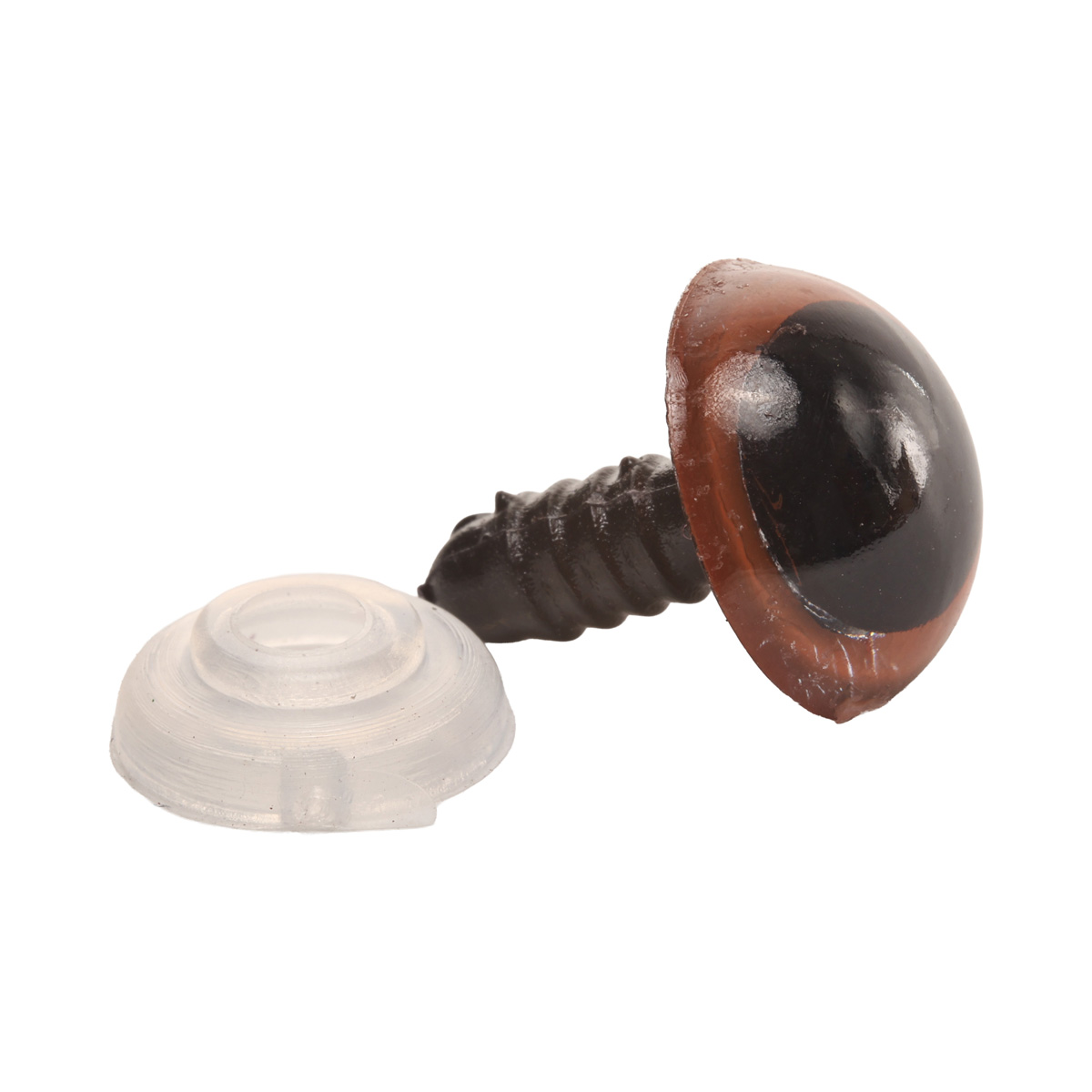 Оченята коричневі 12 мм, пластик, уп/2 шт